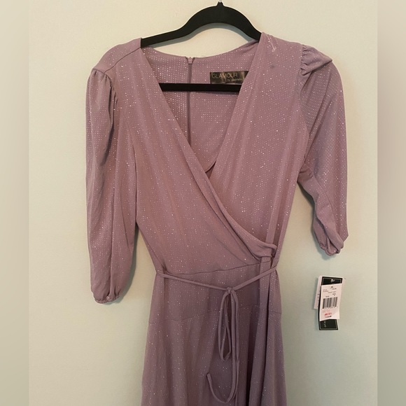 🎉HOST PICK🎉 Glamour by Gabriella Skye purple and silver dress - Picture 3 of 8